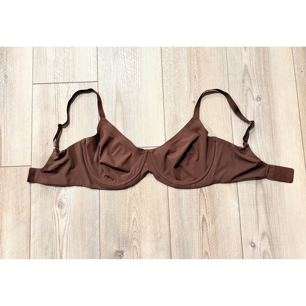 SKIMS Fits Everybody Unlined Underwire Demi Bra Cocoa Brown 36DDD